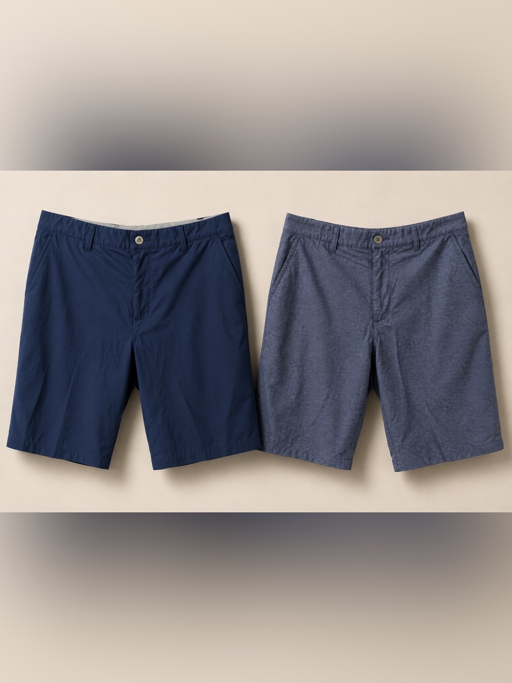 Adidas - Set of 2 Men's Adidas Lightweight Golf Shorts -Navy Blue & Blue - Sz 34